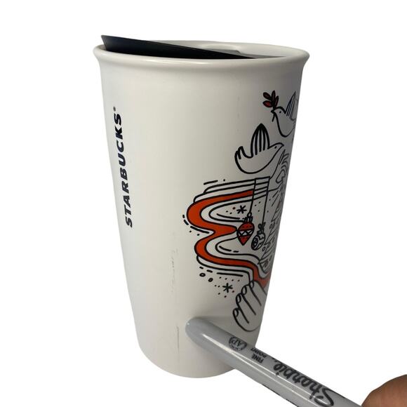 STARBUCKS CERAMIC CHRISTMAS COFFE MUG, COFFE CUP. - Picture 5 of 7